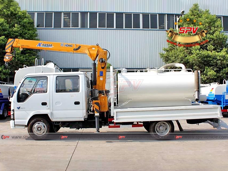 2,000 Litres Water Tanker Truck with Crane - LS